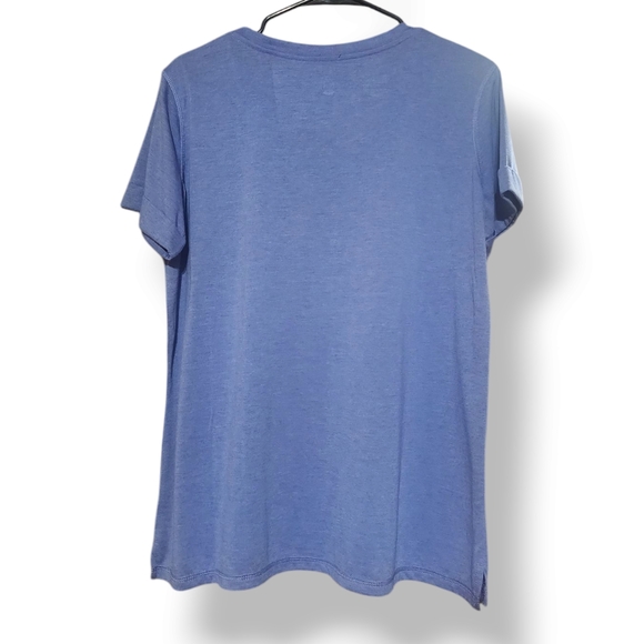 Blue V-Neck Women's Top - Picture 2 of 3